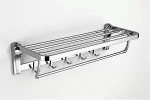 Commercial Grade 304 Stainless Steel Towel Rack for Hotel Bathroom